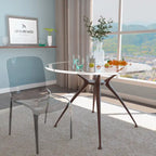 Chaise de salle à manger empilable en acrylique, minimaliste, en plastique, moderne, avec dossier intégral, transparente, chaise d'appoint pour salle à manger et cuisine