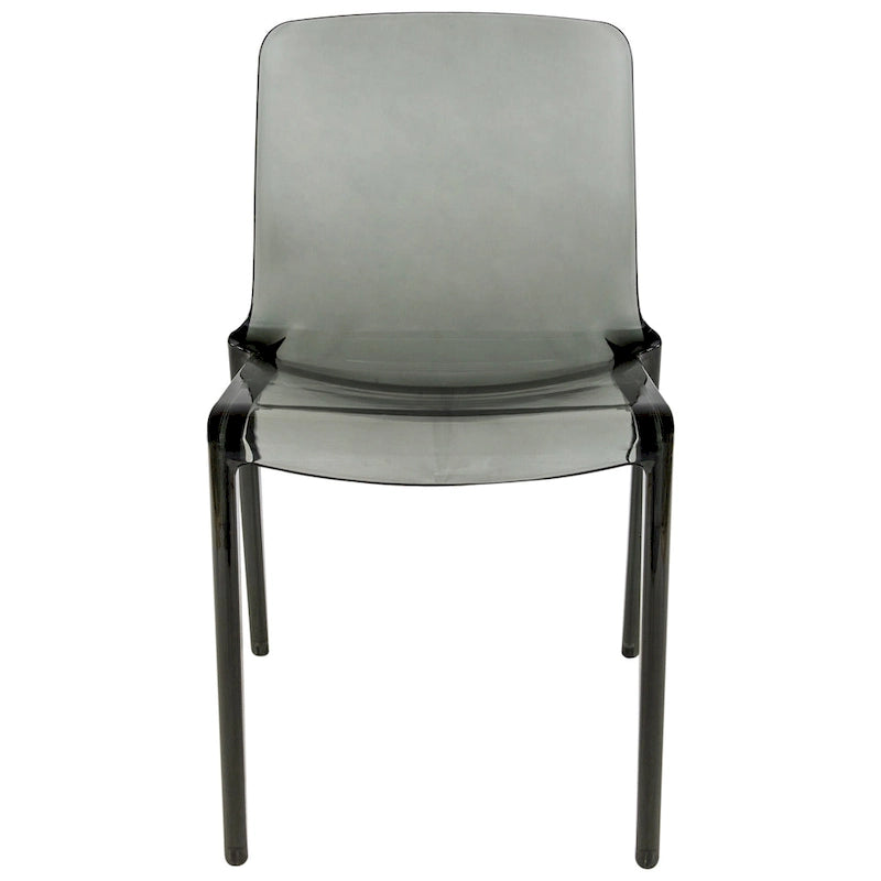 Chaise de salle à manger empilable en acrylique, minimaliste, en plastique, moderne, avec dossier intégral, transparente, chaise d'appoint pour salle à manger et cuisine