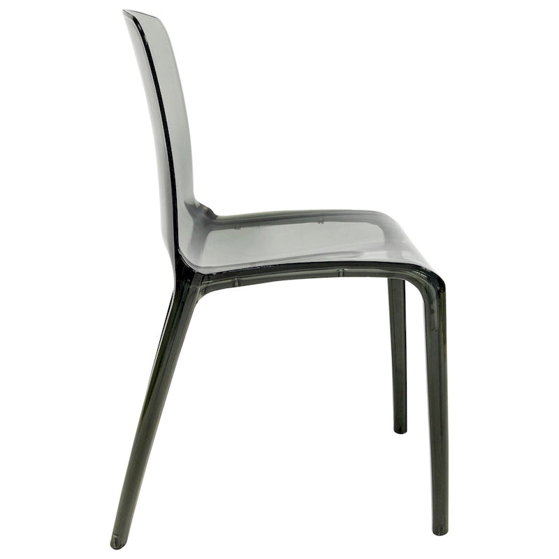 Chaise de salle à manger empilable en acrylique, minimaliste, en plastique, moderne, avec dossier intégral, transparente, chaise d'appoint pour salle à manger et cuisine