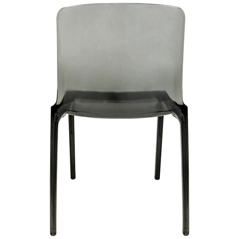 Chaise de salle à manger empilable en acrylique, minimaliste, en plastique, moderne, avec dossier intégral, transparente, chaise d'appoint pour salle à manger et cuisine