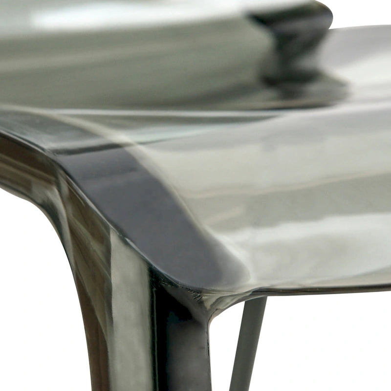 Chaise de salle à manger empilable en acrylique, minimaliste, en plastique, moderne, avec dossier intégral, transparente, chaise d'appoint pour salle à manger et cuisine