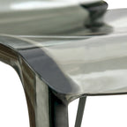 Chaise de salle à manger empilable en acrylique, minimaliste, en plastique, moderne, avec dossier intégral, transparente, chaise d'appoint pour salle à manger et cuisine