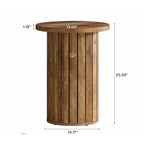 Table d'appoint ronde avec pied central, Petite table de canapé