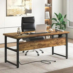 Bureau de direction/ordinateur avec plateau extra-épais, poste de travail de bureau simple, table d'étude/d'écriture avec prises de courant