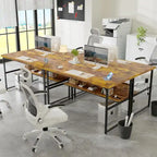 Bureau de direction/ordinateur avec plateau extra-épais, poste de travail de bureau simple, table d'étude/d'écriture avec prises de courant
