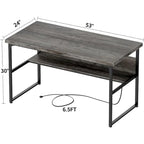 Bureau de direction/ordinateur avec plateau extra-épais, poste de travail de bureau simple, table d'étude/d'écriture avec prises de courant