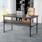 Bureau de direction/ordinateur avec plateau extra-épais, poste de travail de bureau simple, table d'étude/d'écriture avec prises de courant