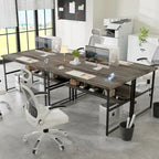 Bureau de direction/ordinateur avec plateau extra-épais, poste de travail de bureau simple, table d'étude/d'écriture avec prises de courant