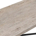 Ensemble de salle à manger moderne 7 pièces en bois massif noir Evrena de Furniture of America