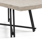 Ensemble de salle à manger moderne 7 pièces en bois massif noir Evrena de Furniture of America