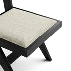 Ensemble de salle à manger moderne 7 pièces en bois massif noir Evrena de Furniture of America