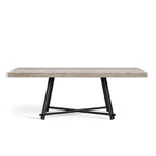 Ensemble de salle à manger moderne 7 pièces en bois massif noir Evrena de Furniture of America