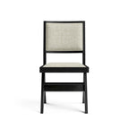 Ensemble de salle à manger moderne 7 pièces en bois massif noir Evrena de Furniture of America