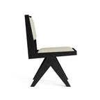 Ensemble de salle à manger moderne 7 pièces en bois massif noir Evrena de Furniture of America