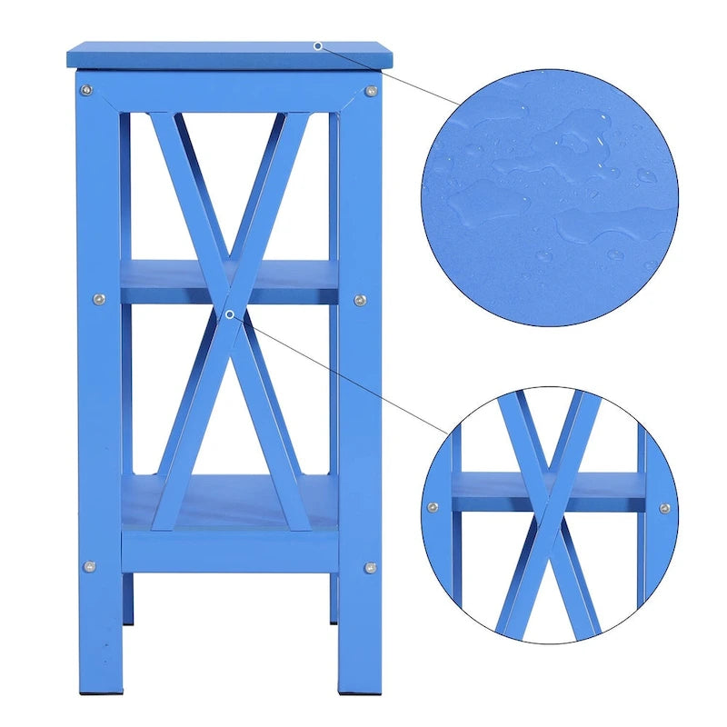 Table de chevet moderne avec 3 étagères de rangement