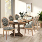 Chaise de salle à manger française avec garniture cloutée, lot de 6