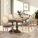 Chaise de salle à manger française avec garniture cloutée, lot de 6