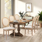 Chaise de salle à manger française avec garniture cloutée, lot de 6