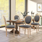 Chaise de salle à manger française avec garniture cloutée, lot de 6