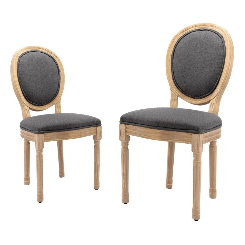 Chaise de salle à manger française avec garniture cloutée, lot de 6