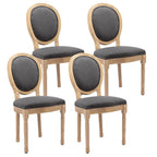 Chaise de salle à manger française avec garniture cloutée, lot de 6