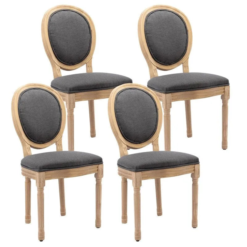 Chaise de salle à manger française avec garniture cloutée, lot de 6