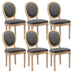 Chaise de salle à manger française avec garniture cloutée, lot de 6
