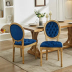 Chaise de salle à manger française avec garniture cloutée, lot de 6