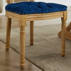 Chaise de salle à manger française avec garniture cloutée, lot de 6