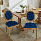 Chaise de salle à manger française avec garniture cloutée, lot de 6