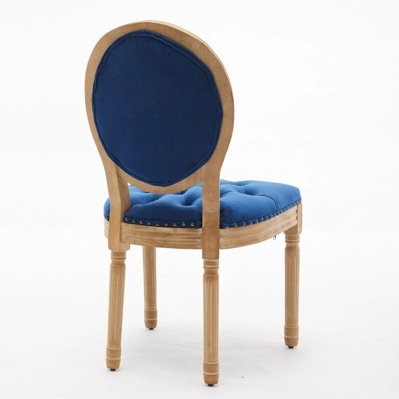 Chaise de salle à manger française avec garniture cloutée, lot de 6