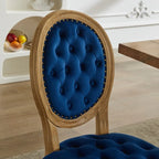 Chaise de salle à manger française avec garniture cloutée, lot de 6