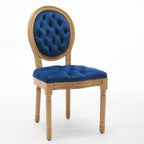 Chaise de salle à manger française avec garniture cloutée, lot de 6