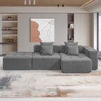 Canapé modulaire en L "Cloud", sectionnel en velours côtelé