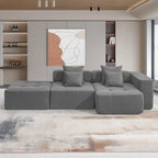 Canapé modulaire en L "Cloud", sectionnel en velours côtelé