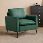 Fauteuil d'appoint rembourré vert moderne 25.99 avec coussins lombaires et coussins moelleux