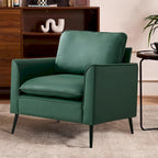 Fauteuil d'appoint rembourré vert moderne 25.99 avec coussins lombaires et coussins moelleux