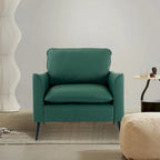 Fauteuil d'appoint rembourré vert moderne 25.99 avec coussins lombaires et coussins moelleux
