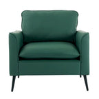 Fauteuil d'appoint rembourré vert moderne 25.99 avec coussins lombaires et coussins moelleux