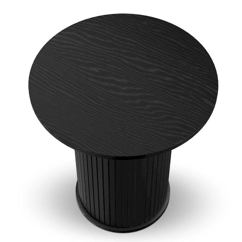 Table d'appoint tambour ronde, petite table d'appoint de style Mid-Century Modern pour salon, chambre à coucher