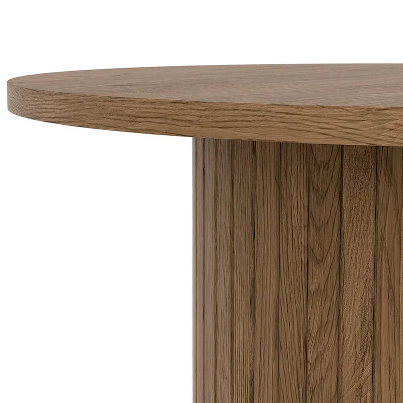 Table d'appoint tambour ronde, petite table d'appoint de style Mid-Century Modern pour salon, chambre à coucher