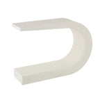 Console en bois en forme de C - Blanc - Décor Roche River - 12L x 44P x 25H