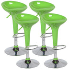 Tabouret de bar pivotant en plastique chromé réglable en hauteur