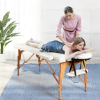 Table de Massage Portable 84L Réglable pour Soins du Visage, Tatouage, avec Housse de Transport