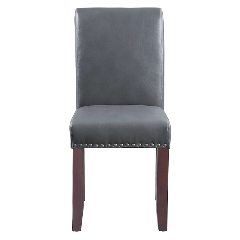 Chaise Parsons Copper Grove Five Bridge Eco en similicuir avec clous