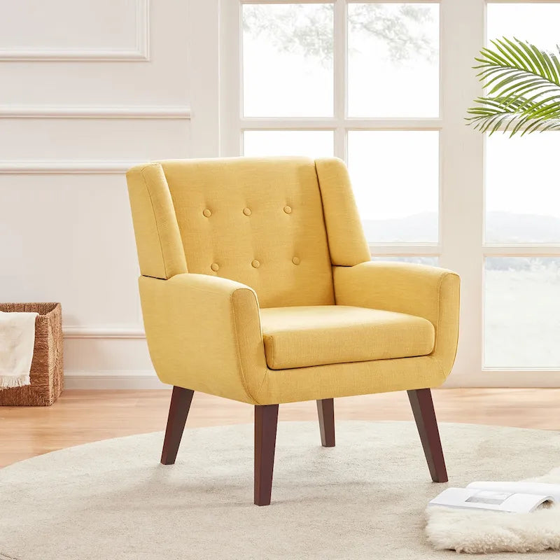 Lot de 2 fauteuils d'appoint modernes capitonnés HUIMO