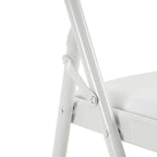 Chaises pliantes élégantes en fer et PVC pour conventions et expositions Blanches