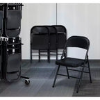 Chaise Pliante en Métal Noire Peakform