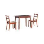 Ensemble de salle à manger pliant 3 pièces Alberts en bois massif avec rangement dissimulé, finition riche brun expresso - Linon
