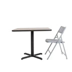 Chaise pliante confort 4 paquets de la collection Ava de Hampden Furnishings, platine
